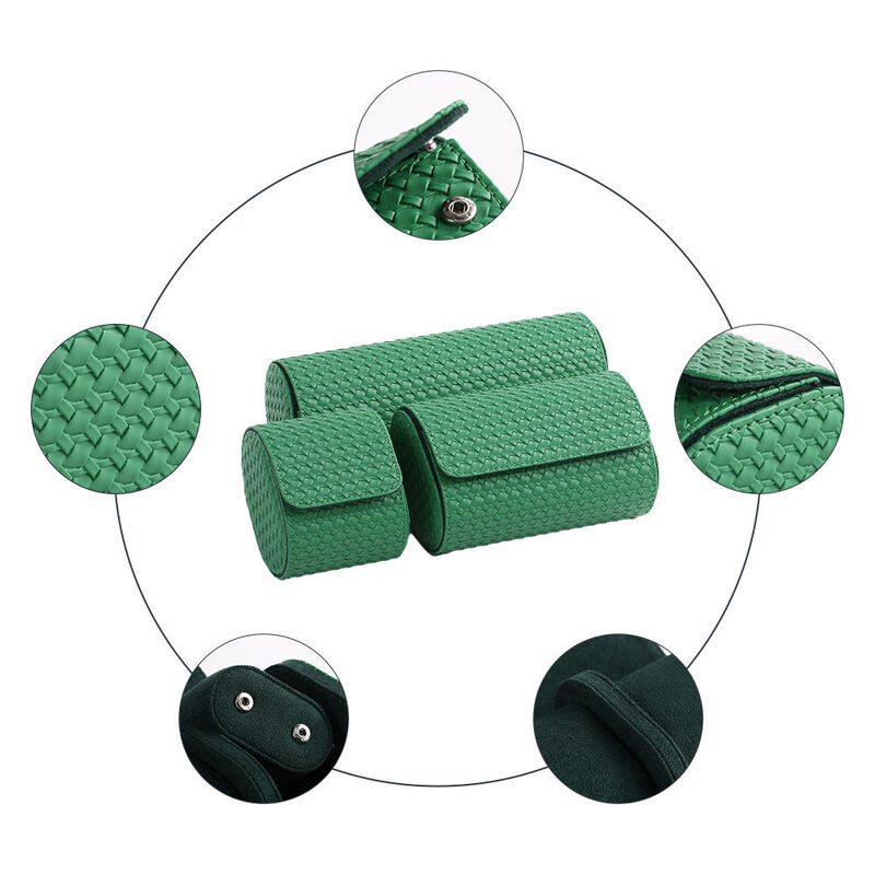 PU Leather Watch Case Handmade 1 2 3 Slot Leather Watch Organizer OEM Logo