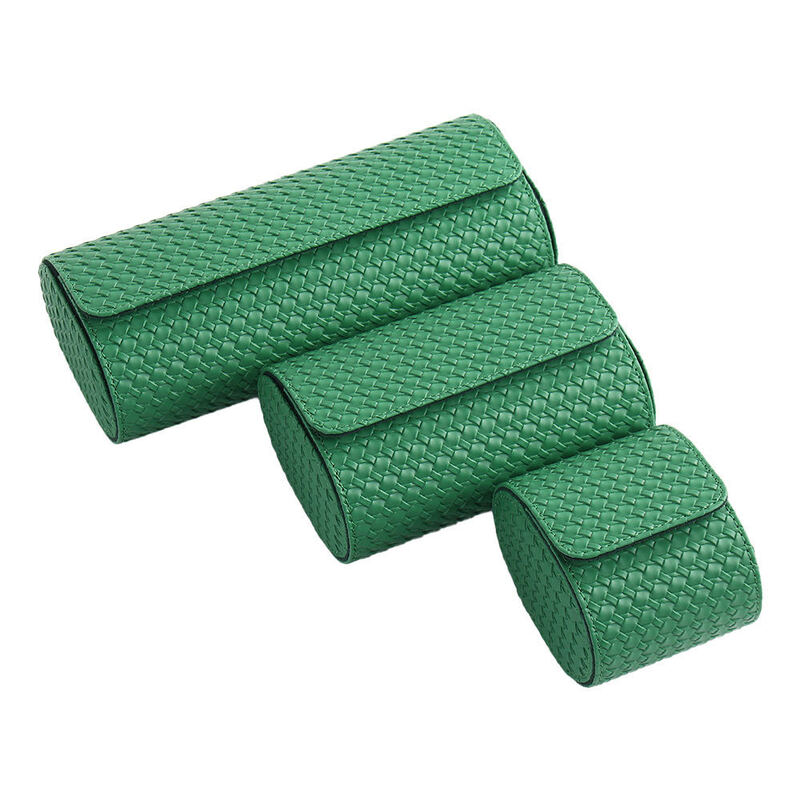 PU Leather Watch Case Handmade 1 2 3 Slot Leather Watch Organizer OEM Logo