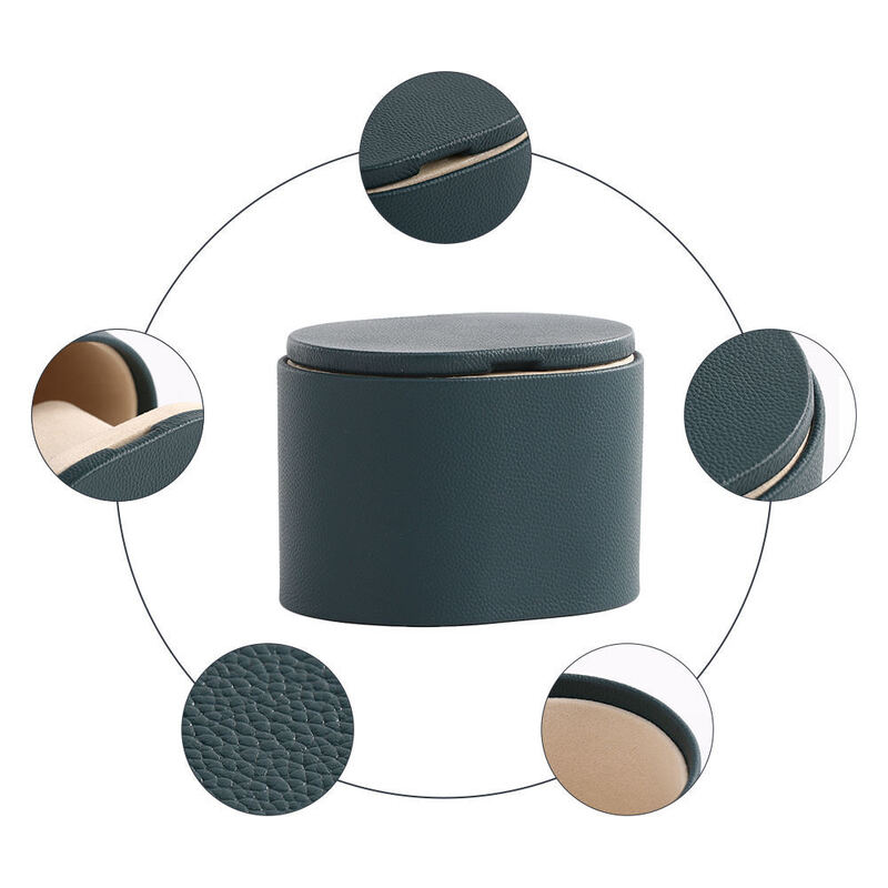 اسلاید لوکس تک ساعت رول PU جعبه چرم ذخیره لوگو سفارشی 1 اسلات ذخیره ساعت سفر جعبه