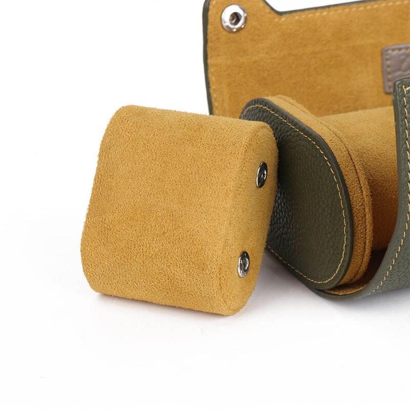 カスタマイズされたナッパ革時計ケース 手首 宝石 収納 ロール ボックス オーガナイザー 3ケース