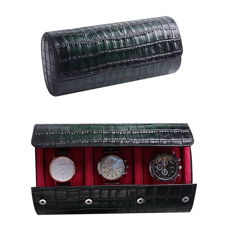 Travel Luxury Leather Watch Boxes Customized Logo Leather Watch Cover Multifunction