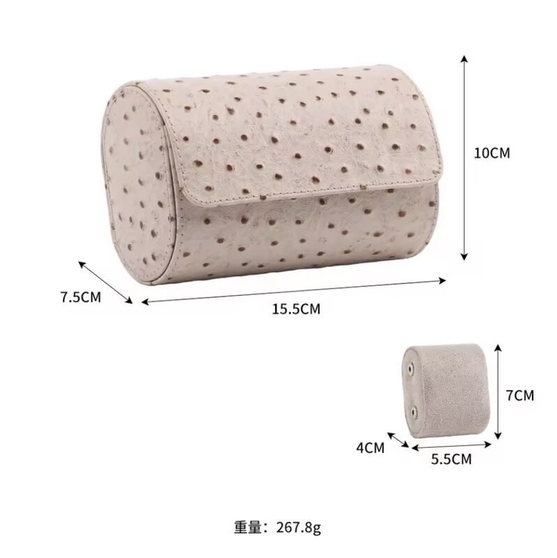 Brand Style Stylish 2 Slot Custom PU Leather Travel friendly Men's Watch Roll Storage Box