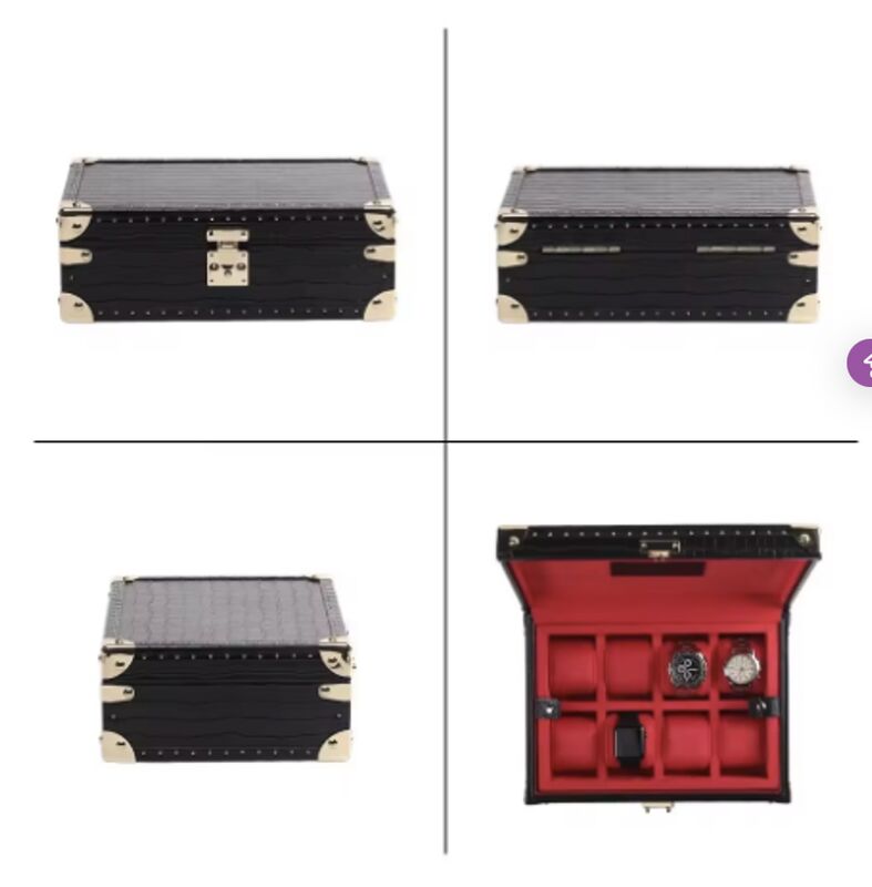Custom Luxury PU Leather 8 Slots Watch Storage Box Leather Wristwatch Case FCC RoHS