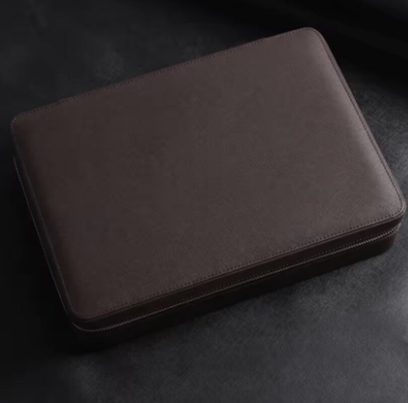 Custom Zip Men Watch Storage Saffiano Pattern Travel Watches Case Luxury Watch Box