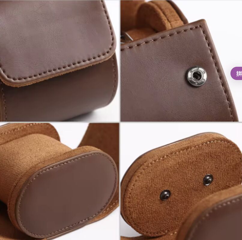 1 Slot Leather Watch Storage Box Handmade Travel Organizer Luxury Design OEM ODM