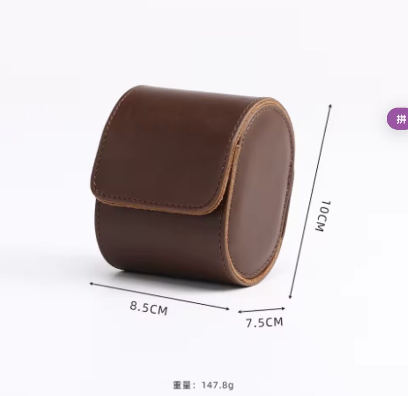 1 Slot Leather Watch Storage Box Handmade Travel Organizer Luxury Design OEM ODM