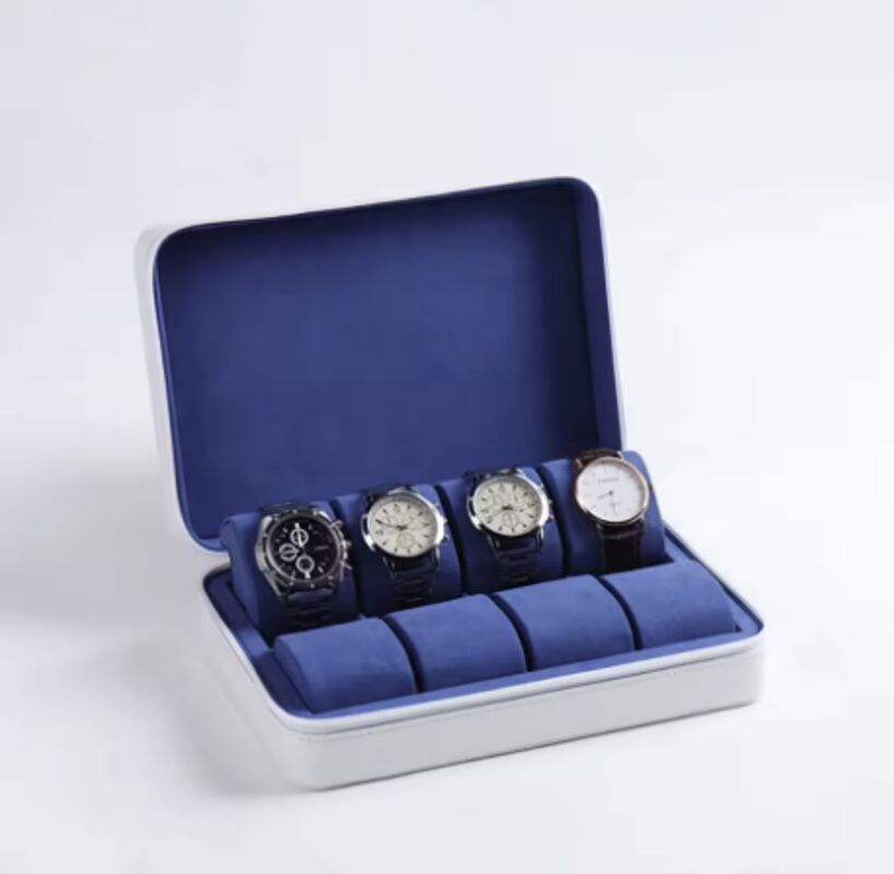 Household Luxury Collection Men Gift 8 Slots Grid Watch Display Case Custom Logo