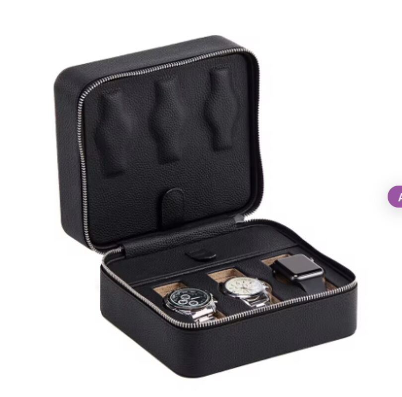 Handmade 6 Slot PU Leather Watch Storage Box Protective Leather Watch Holder Box