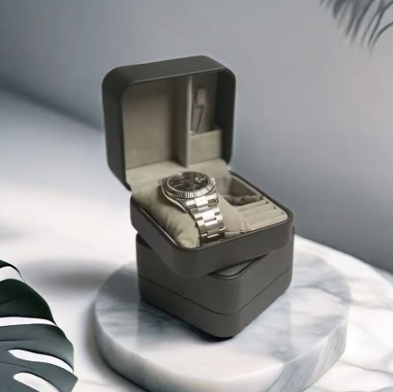 Customizable Logo PU Leather Watch Travel Case Luxury Organizer Leather Watch Briefcase