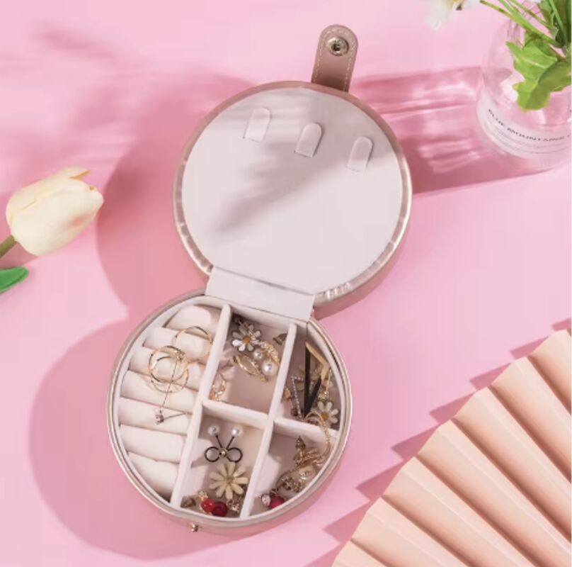 Free Sample Leather Jewelry Organizer Box For Ring Earring Necklace Bracelet Packaging