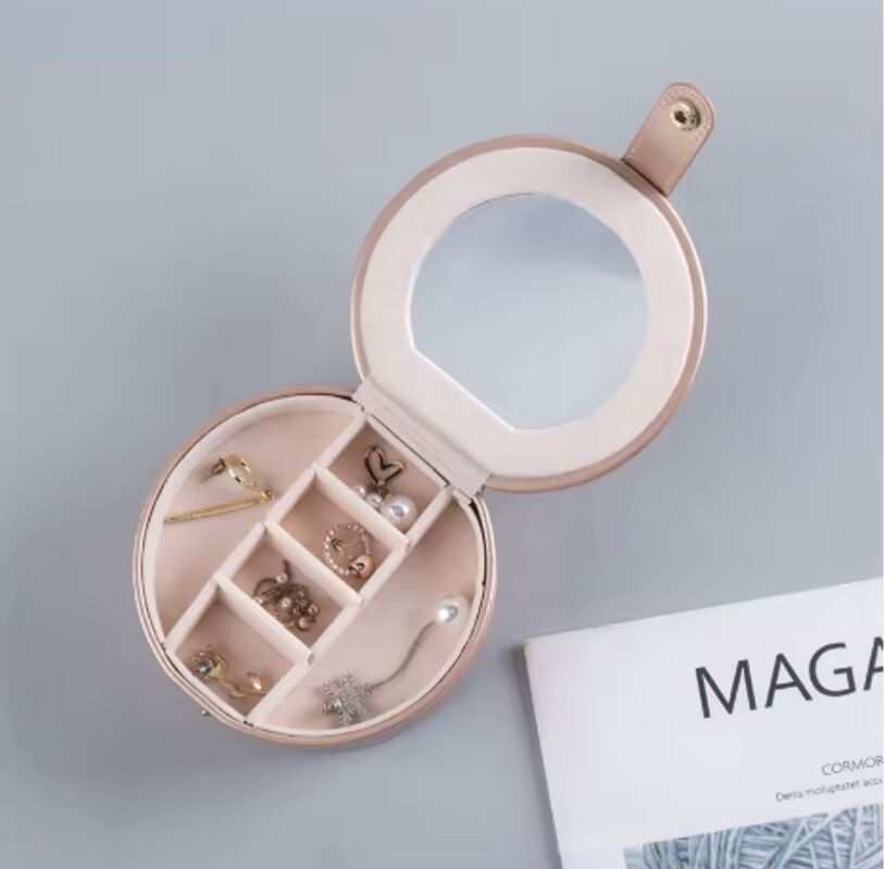 Free Sample Leather Jewelry Organizer Box For Ring Earring Necklace Bracelet Packaging