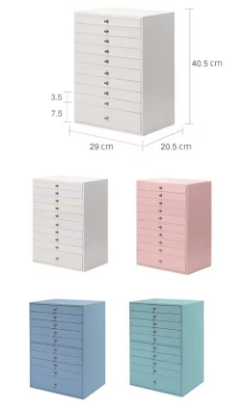 Custom PU Leather Jewelry Organizer Large 10 Layer Jewellery Storage Tray With Drawer