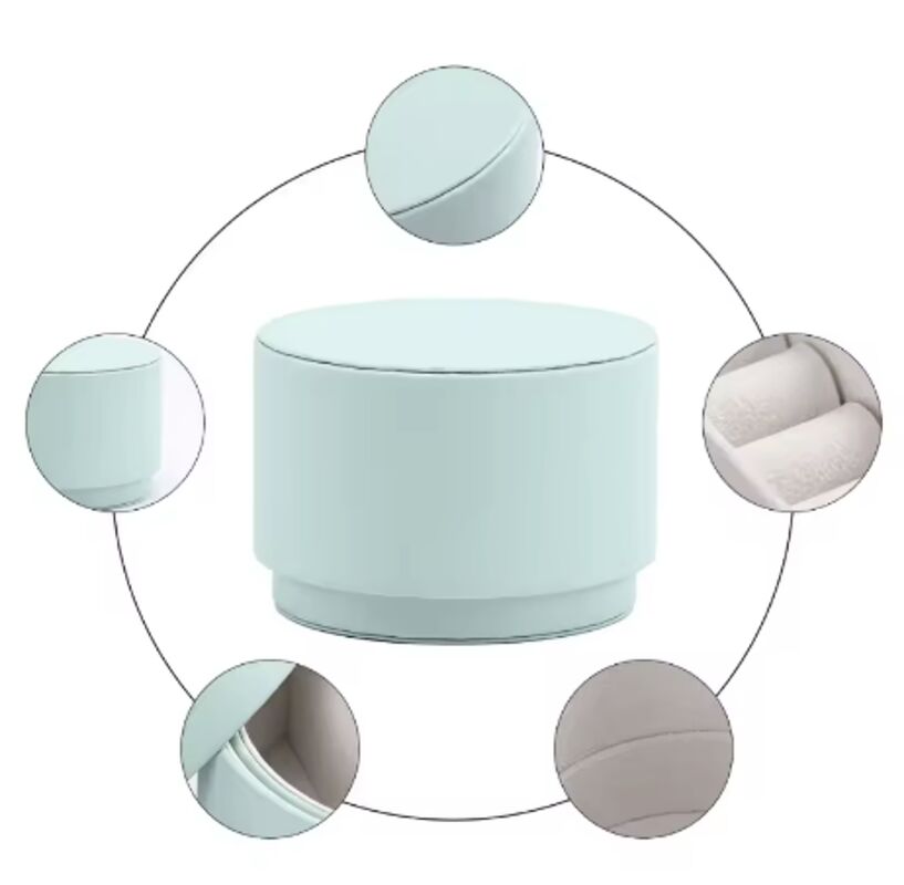 Portable Travel Leather Jewelry Boxes Modern Round Shape For Necklace Ring Organizing