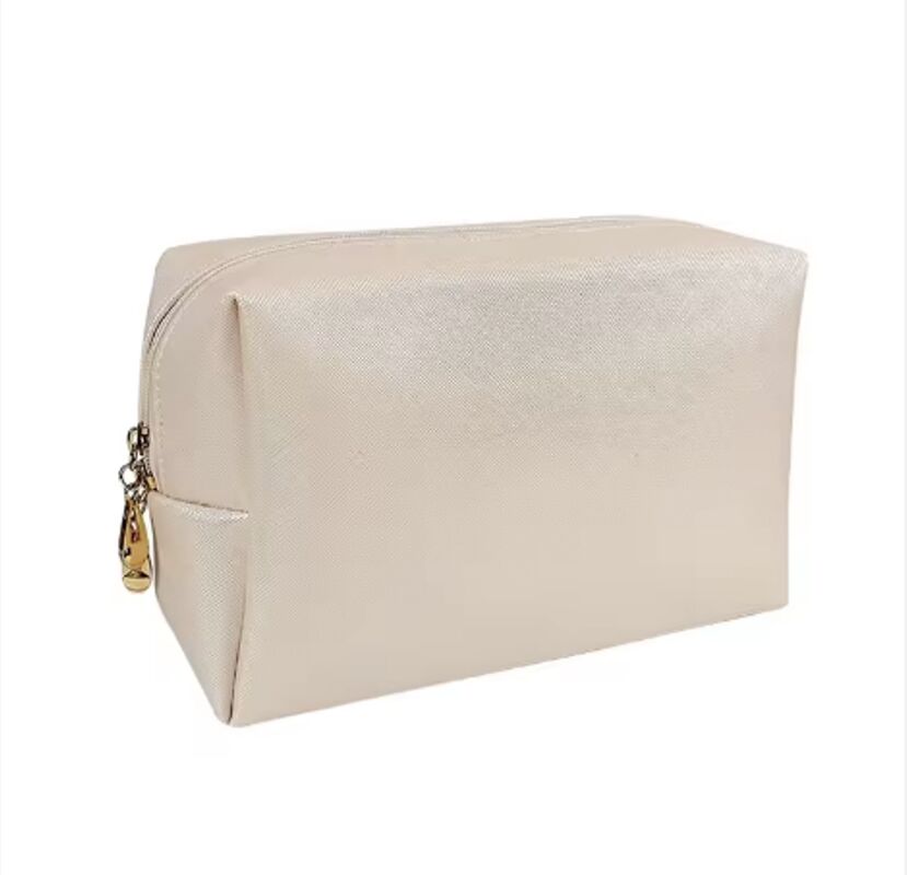 Soft PU Leather Cosmetic Cases Portable Ladies Travel Makeup Bag With Zipper OEM Color