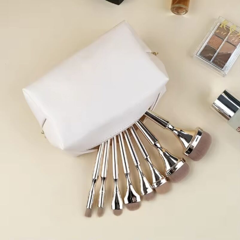 Soft PU Leather Cosmetic Cases Portable Ladies Travel Makeup Bag With Zipper OEM Color