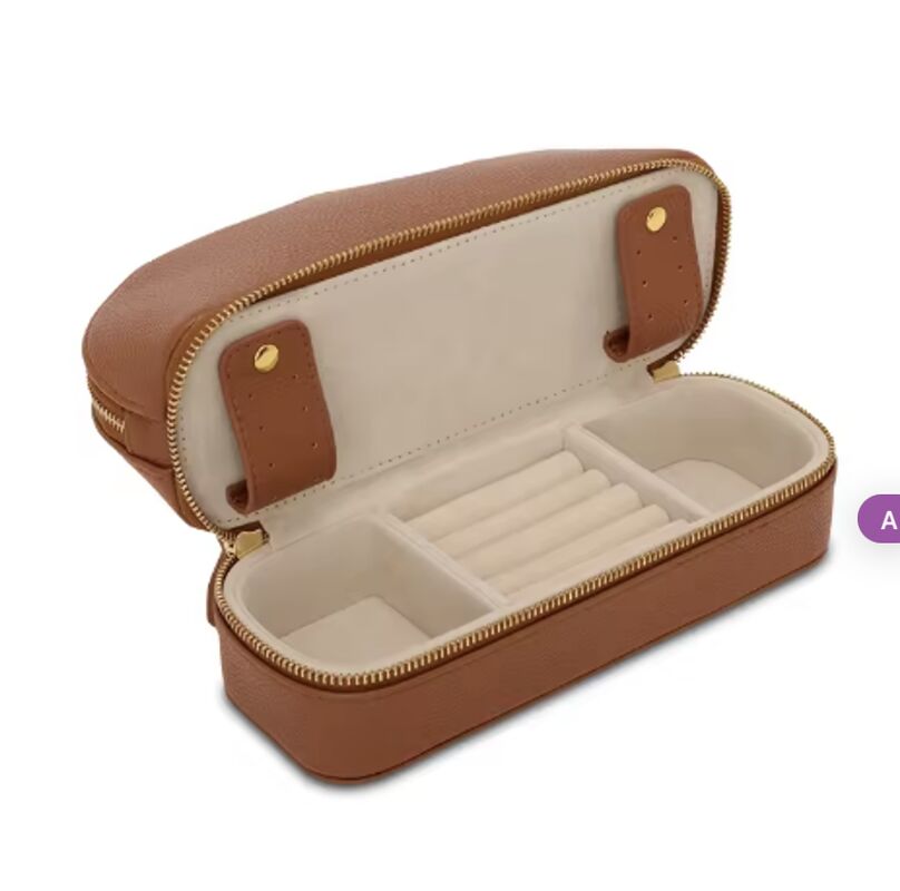 OEM Double Layer Leather Makeup Organizer Bag Jewelry Storage Case Personalized Design