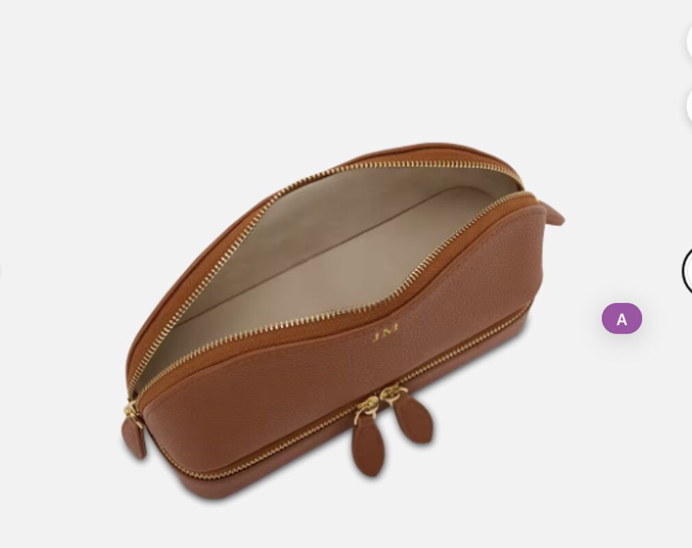 OEM Double Layer Leather Makeup Organizer Bag Jewelry Storage Case Personalized Design