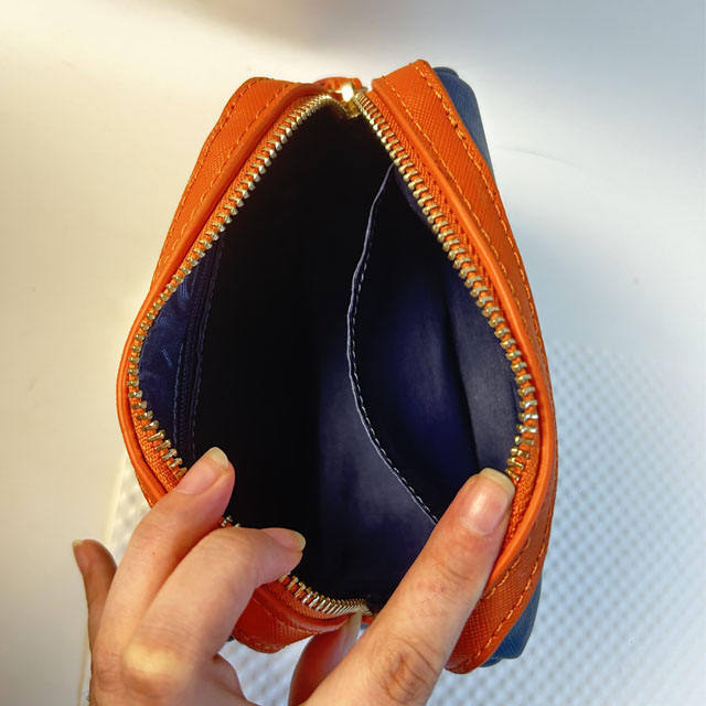 Pu Saffiano Leather Cosmetic Cases Custom Size Zipper Travel Toiletry Pouch Case