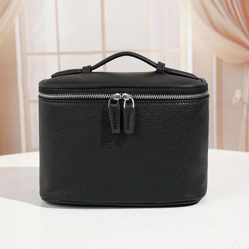 Pu Crocodile Leather Cosmetic Cases Luxury Style Soft Vanity Makeup Travel Bag OEM ODM