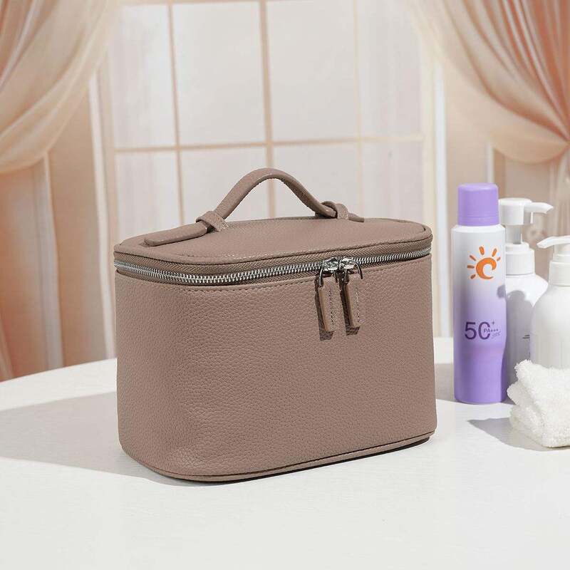 Pu Crocodile Leather Cosmetic Cases Luxury Style Soft Vanity Makeup Travel Bag OEM ODM