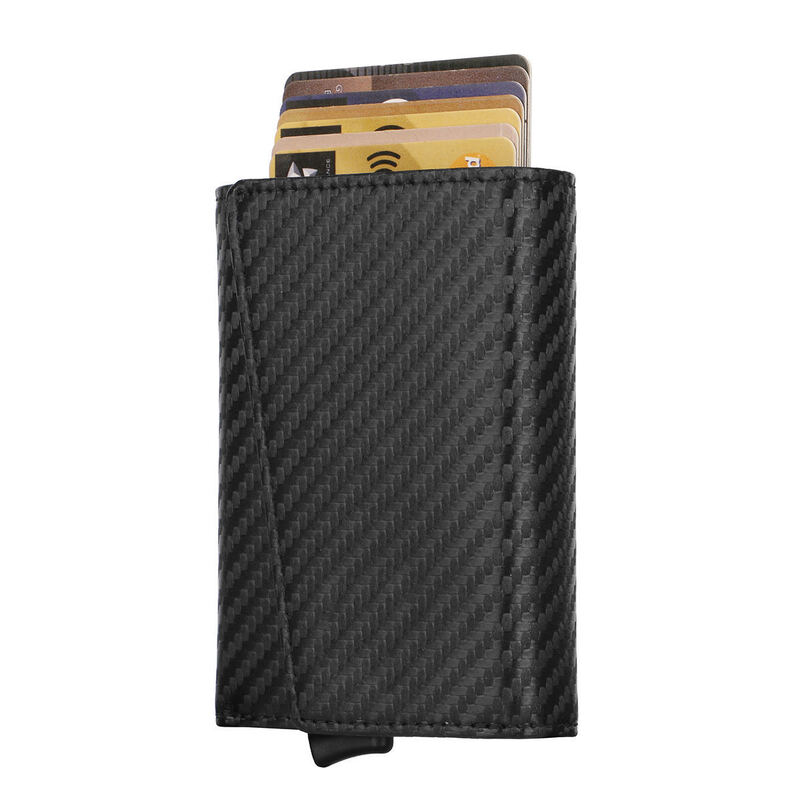 RFID Blocking Genuine Leather Card Holder Wallet Customized Stylish OEM Logo