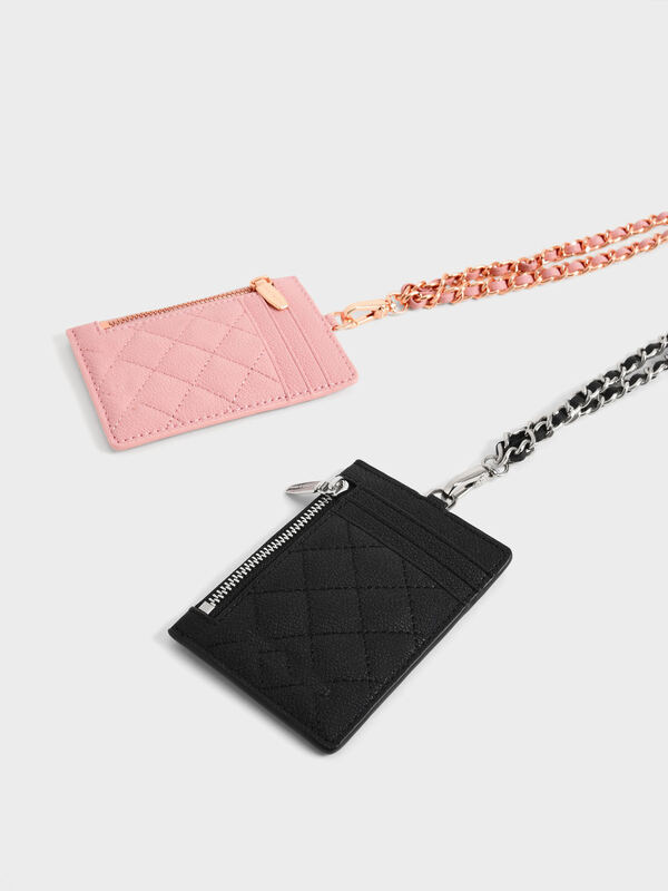 Popular PU Leather Card Holders With Lanyard Promotion Gift Customized Brand