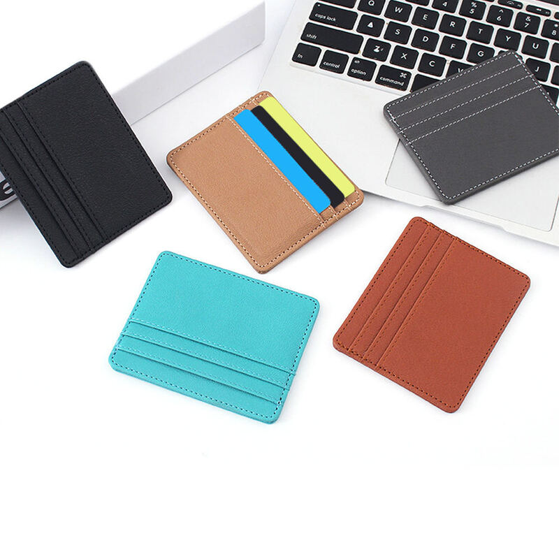 Lightweight High End PU Leather Card Case With Multiple Compartments Women Men Use