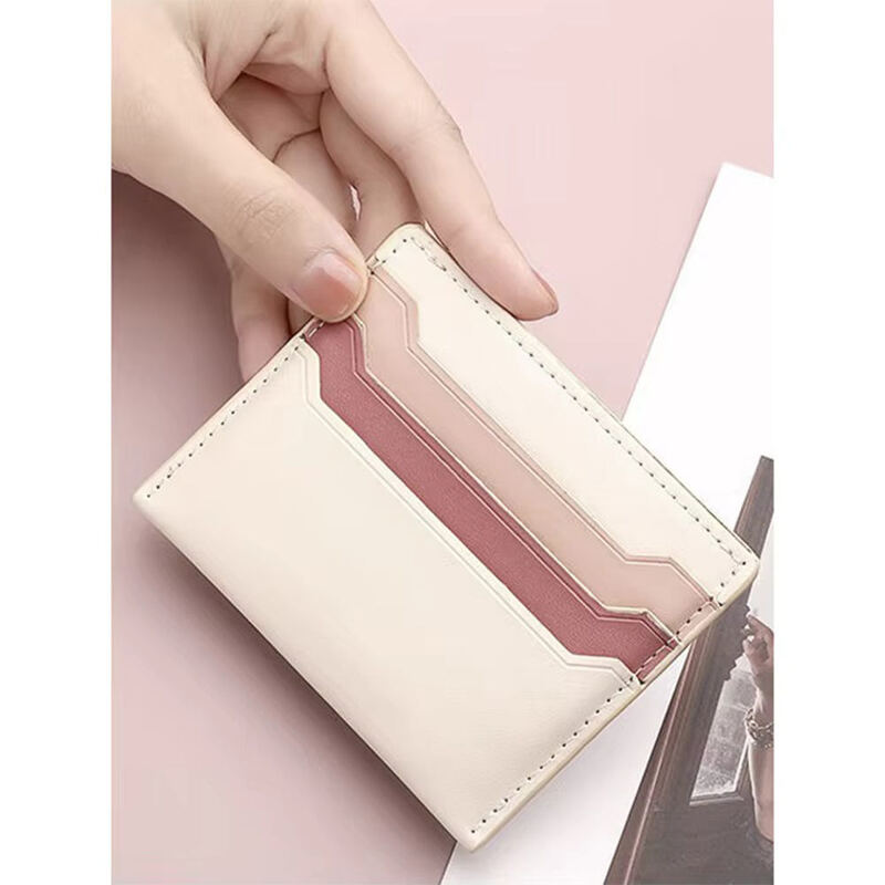 Vintage Style Slim PU Leather Card Holder With Credit Card Wallet Custom Color OEM