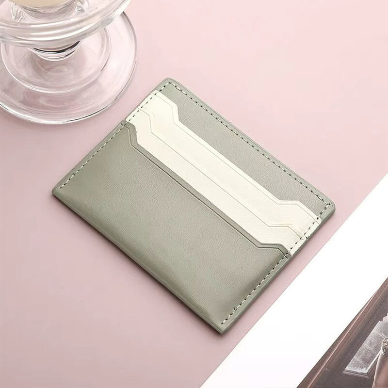 Vintage Style Slim PU Leather Card Holder With Credit Card Wallet Custom Color OEM
