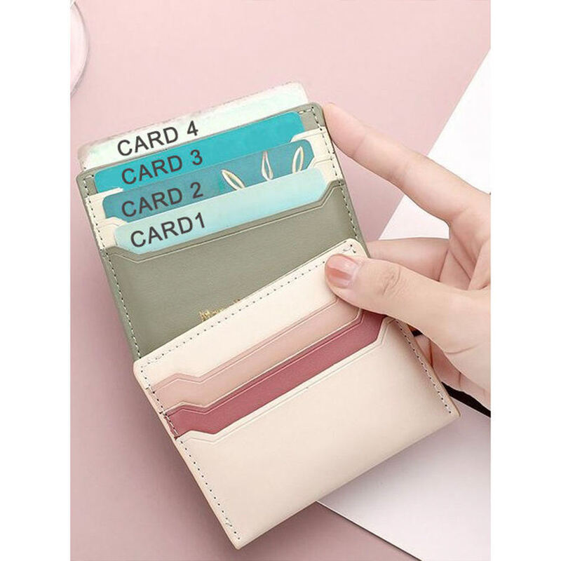 Vintage Style Slim PU Leather Card Holder With Credit Card Wallet Custom Color OEM