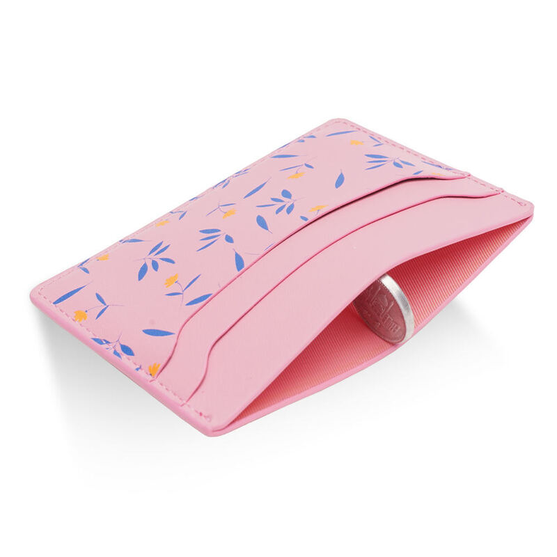 Minimalist Design PU Leather Business Card Holder Wallet Men Women Custom Pattern