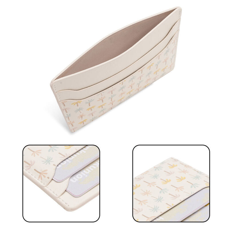 Slim Minimalist Leather Card Holders RFID Blocking Card Case Wallet Custom Logo