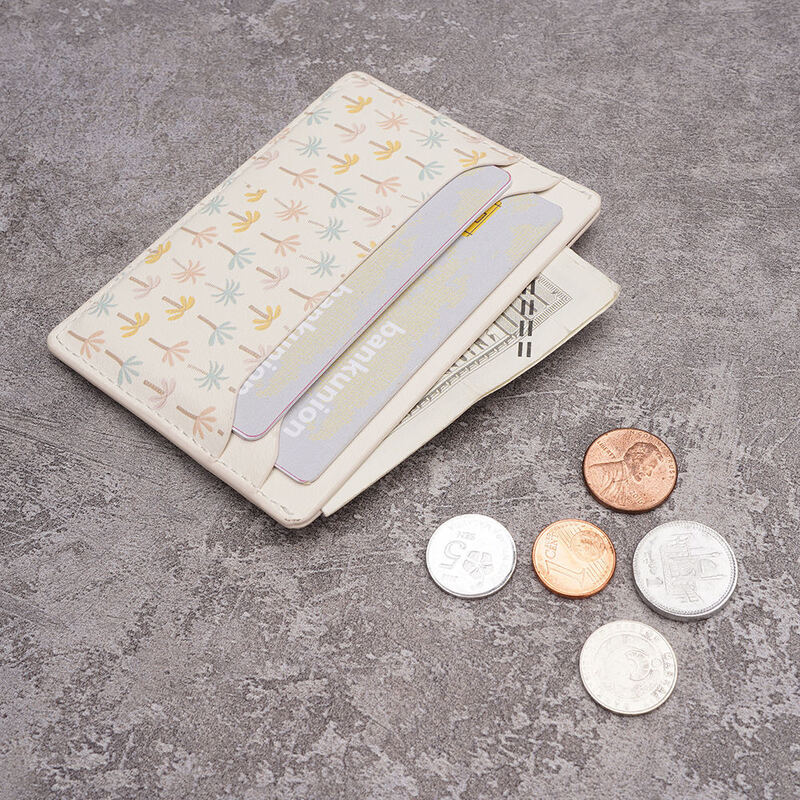 Slim Minimalist Leather Card Holders RFID Blocking Card Case Wallet Custom Logo