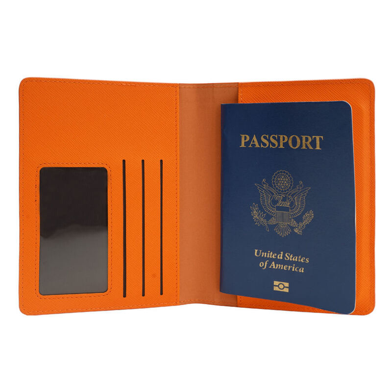 Leather Credit Card Travel Passport Wallet RFID Blocking Passport Cover Fashionable Style