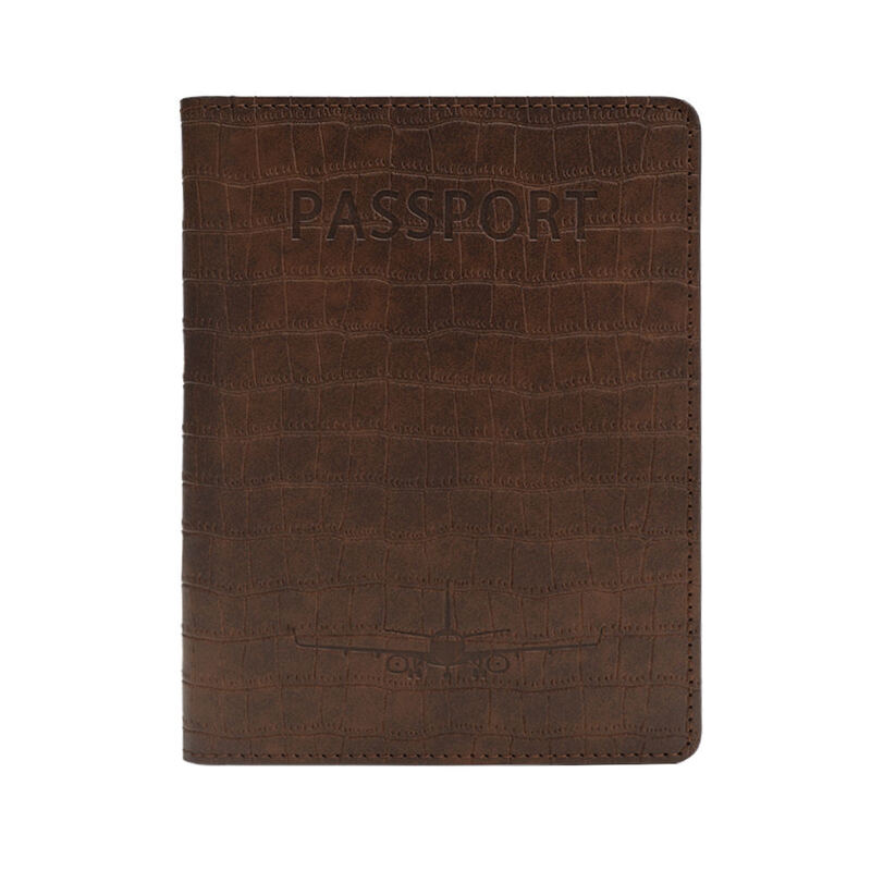 RFID Blocking Passport Cover Retro Aged Style PU Leather Travel Passport Wallet