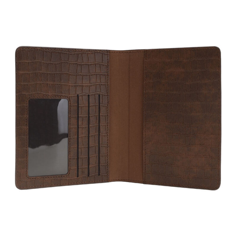 RFID Blocking Passport Cover Retro Aged Style PU Leather Travel Passport Wallet