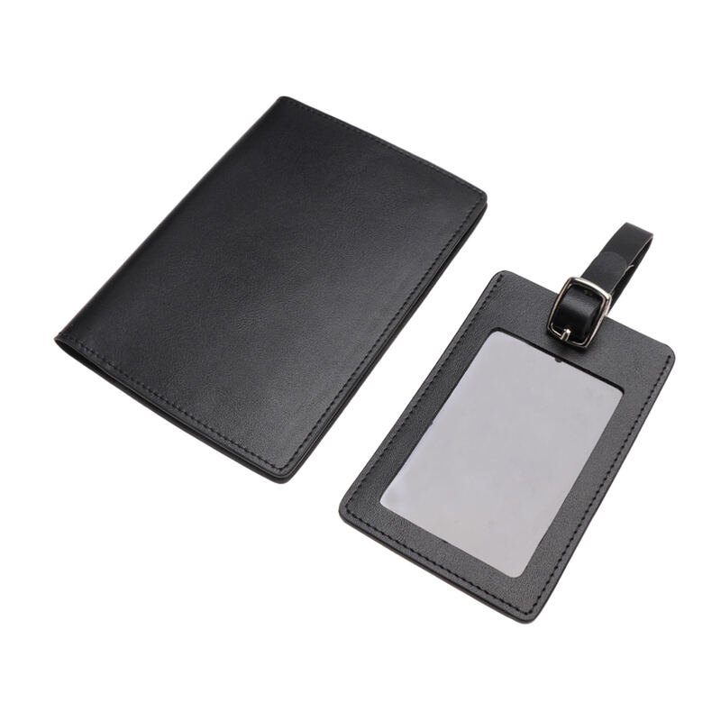 Customized PU Leather Travel Passport Cover Gift Set RFID Personalized Passport Holder