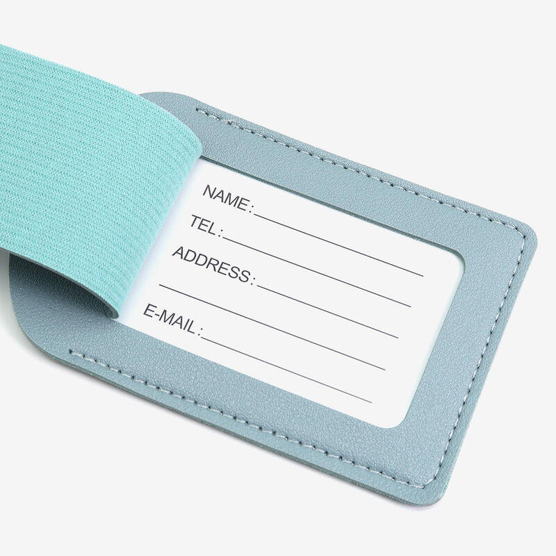 Faux Leather Baggage Luggage Tag Flip Flop Travel Airline Luggage Tag Waterproof