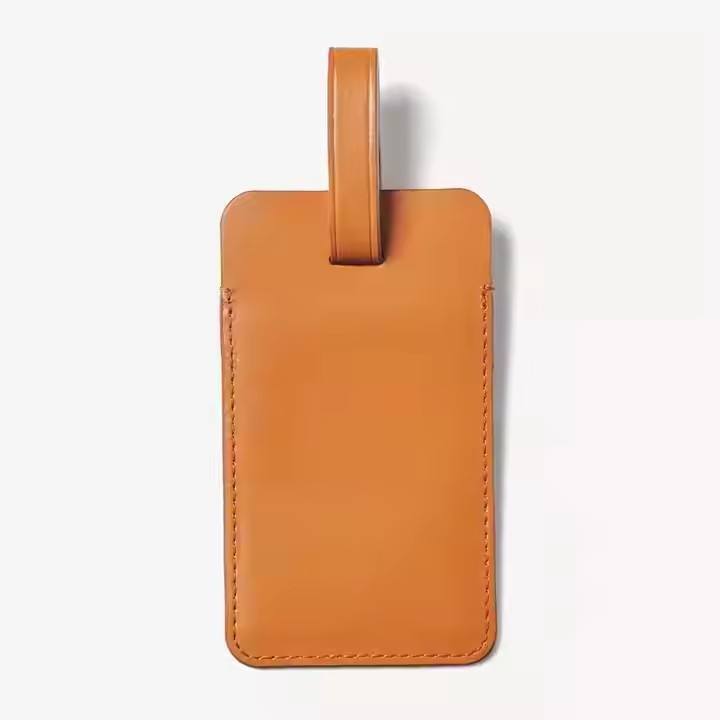 OEM ODM Personalised Leather Luggage Tags Blank Leather Travel Tag Custom Size
