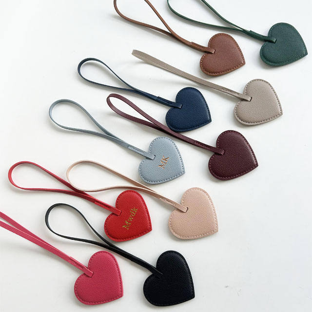 Custom Branded Logo Genuine Leather Luggage Tags Wedding Gift Square Shape For Travelling