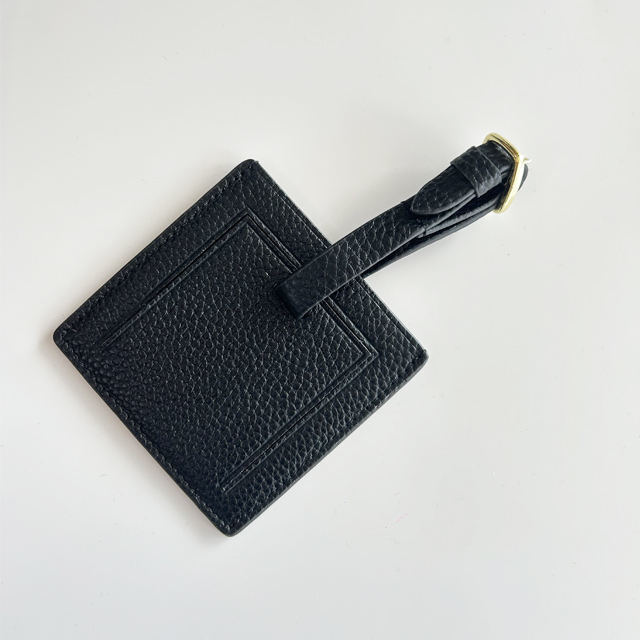 Luxury Leather Luggage Labels Personalised Unisex Round Heart Name Id Tags Custom Design