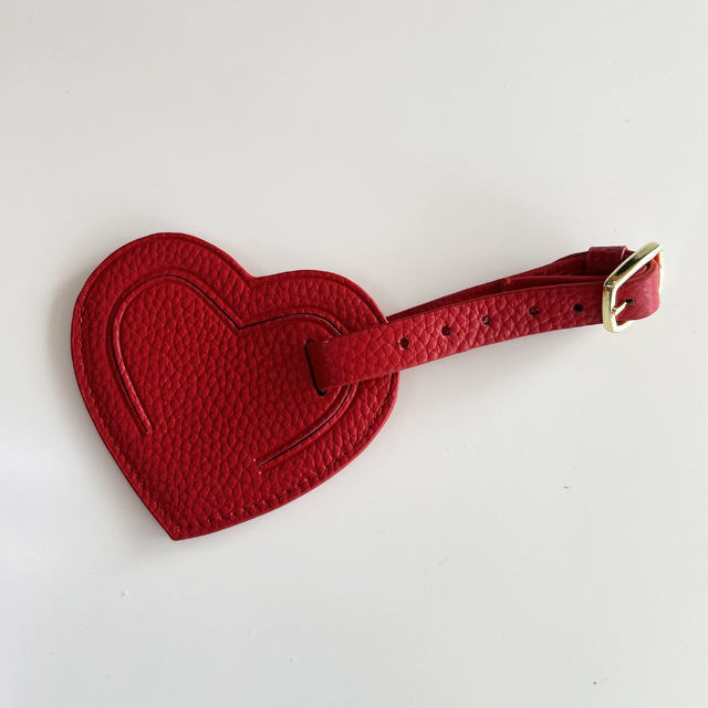 Luxury Leather Luggage Labels Personalised Unisex Round Heart Name Id Tags Custom Design