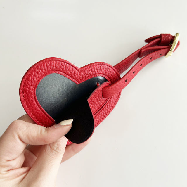 Luxury Leather Luggage Labels Personalised Unisex Round Heart Name Id Tags Custom Design