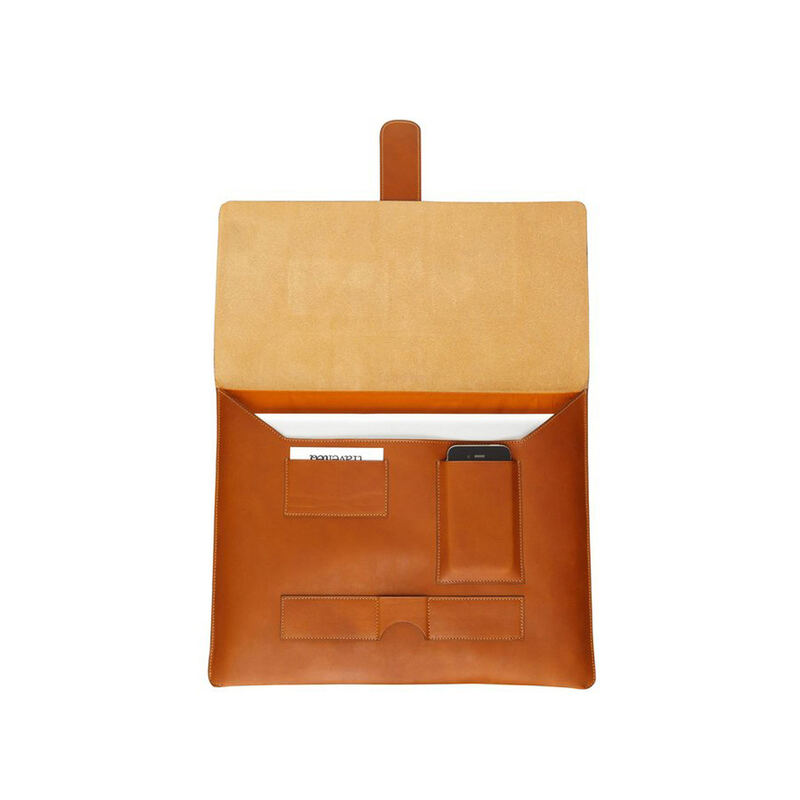 Magnetic Closure PU Leather Tablet Sleeve Business Office Multi Pocket Organizer Case