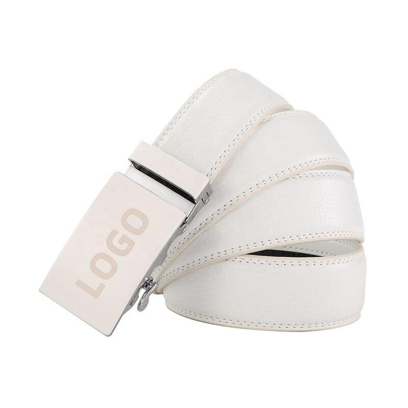 Custom Logo Fashion Genuine Leather Belts Adjustable Casual Golf Belts