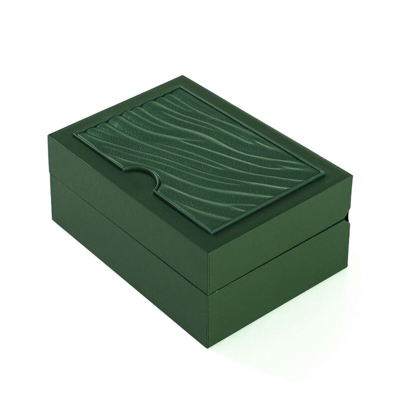 Customized high-end watch box PU leather gift accessories display storage wooden collection high-end green water ghost watch box