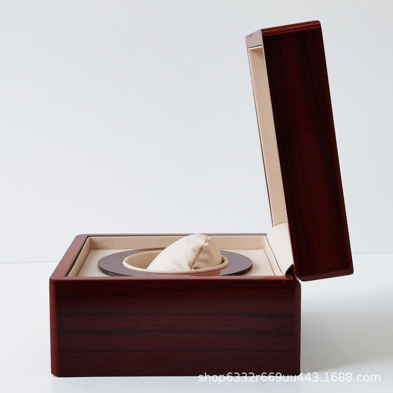 Watch packaging box, high-end solid wood piano baking paint watch storage box, in stock red wood grain jewelry packaging customization