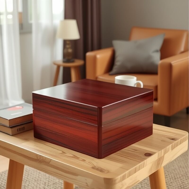 Watch packaging box, high-end solid wood piano baking paint watch storage box, in stock red wood grain jewelry packaging customization
