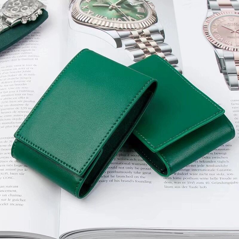 Customized leather watch storage bag, portable storage bag, dust-proof handmade watch box, green travel bag, men's and women's environmental protection