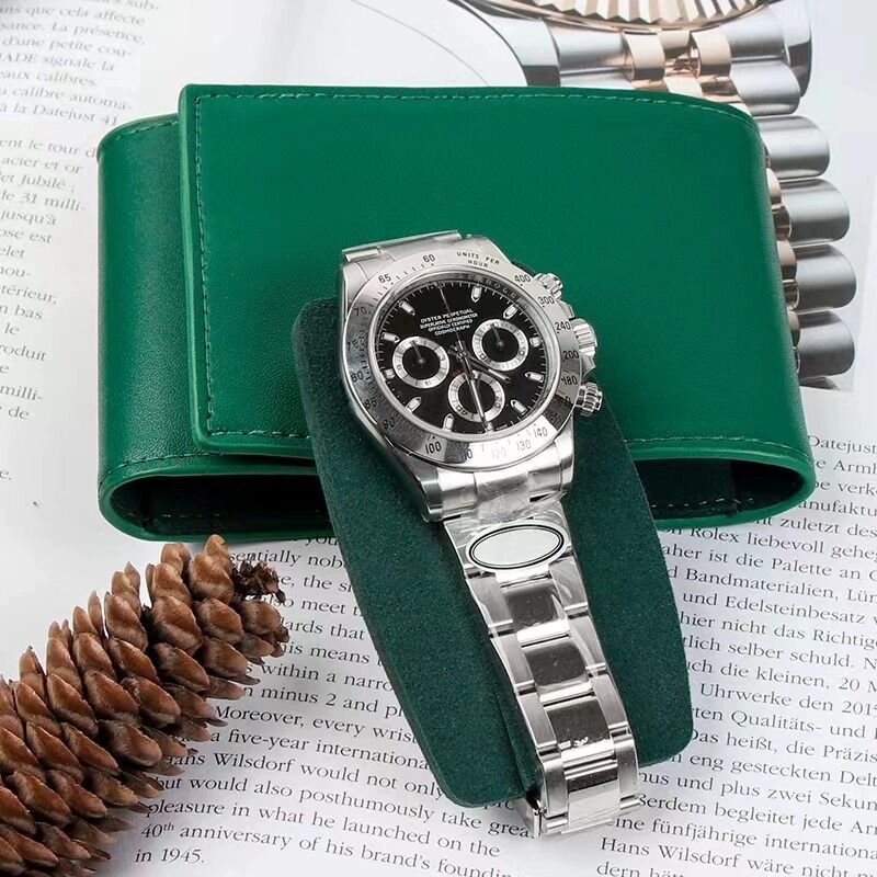 Customized leather watch storage bag, portable storage bag, dust-proof handmade watch box, green travel bag, men's and women's environmental protection